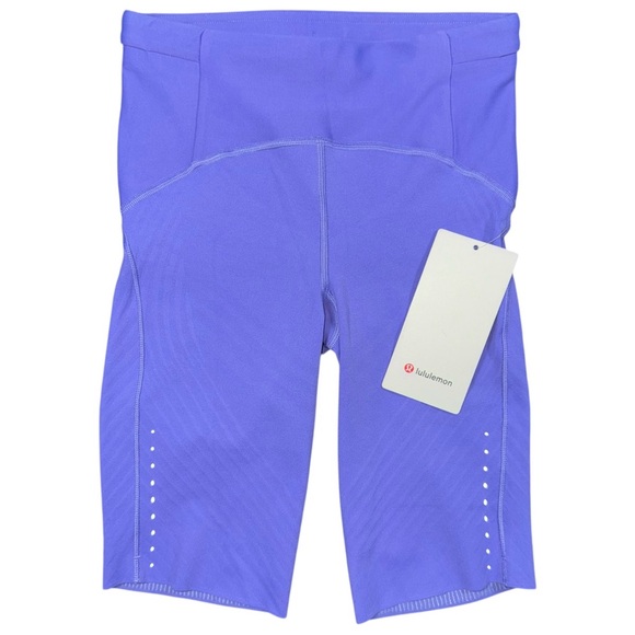 NWT Lululemon SenseKnit Running High Rise Shorts 10” Charged Indigo Women’s Sz 4